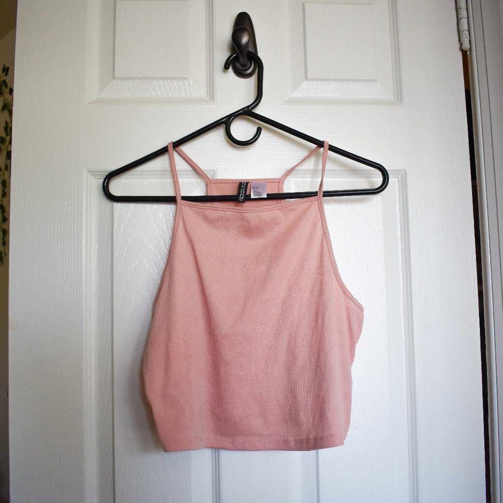 H&M Pink High Neck Sleeveless Top Size M
